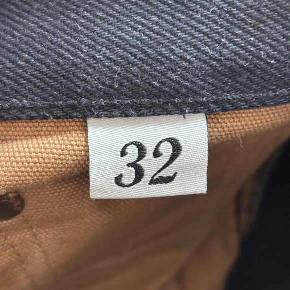 Railcar Fine Goods Jeans Mens 32 Black Selvedge Button Fly 5-Pocket Made in USA - Picture 3 of 11